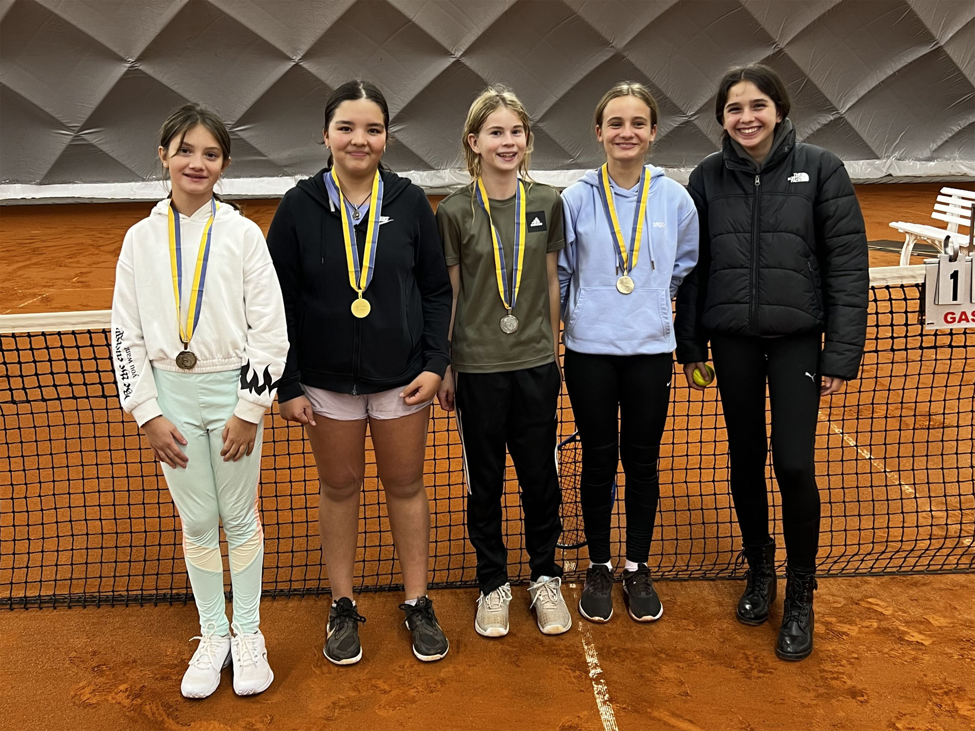WS 14&U: Anouk Gorlier (4. Platz), Nyilha Battaglia (1.), Soraya Hougen (2.), Ladina Schwarz (3.), Margarida Ferreira Teixeira (5.)
